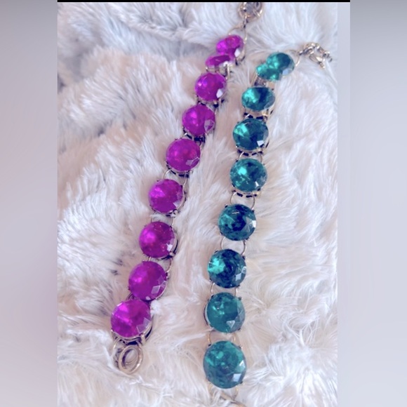 Crystal glass bracelet sparkly big chunky Bling - Picture 3 of 5